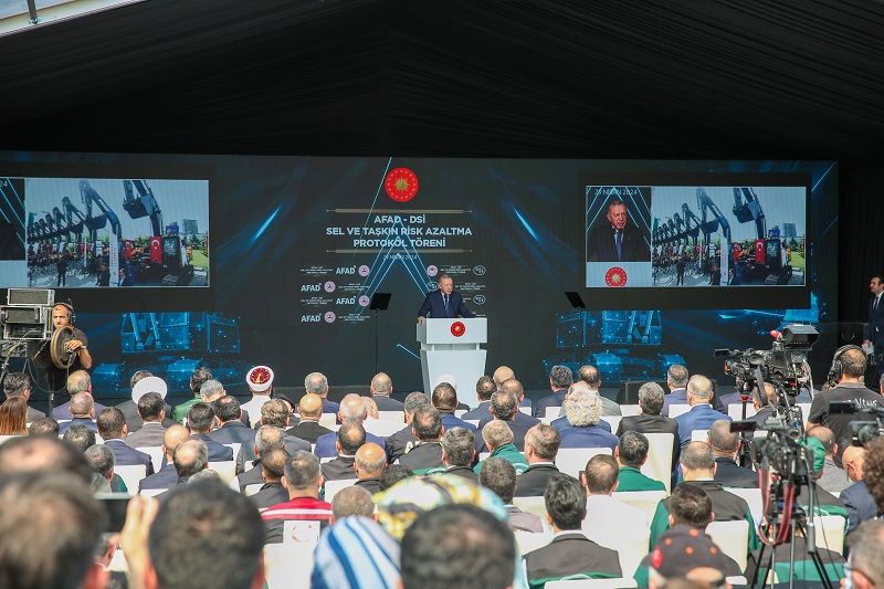 Cumhurbaşkanı Erdoğan, AFAD-DSİ Sel ve Taşkın Risk Azaltma Protokol Töreni'nde Konuştu